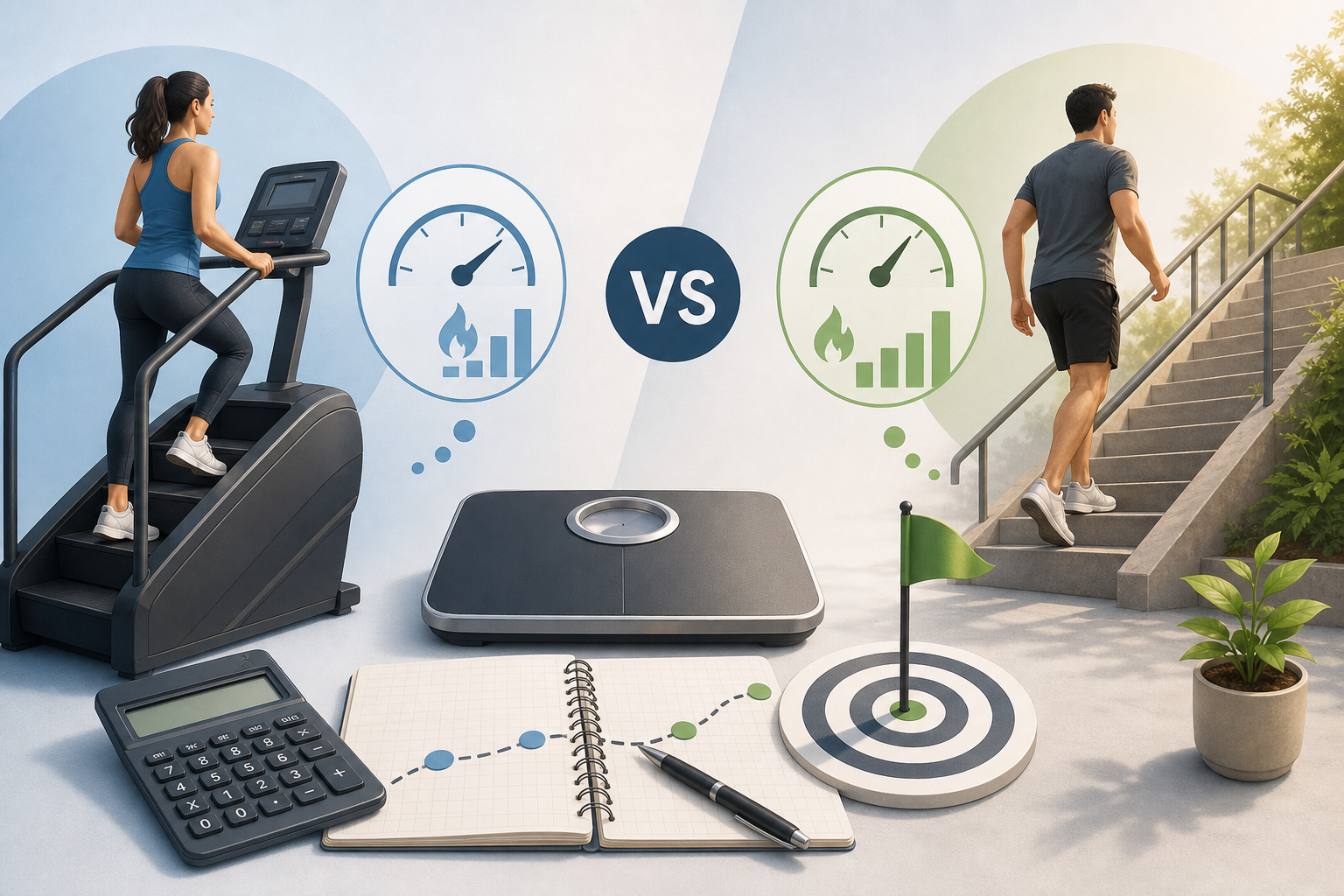 Stair Machine vs Real Stairs: Why Calorie Estimates Differ