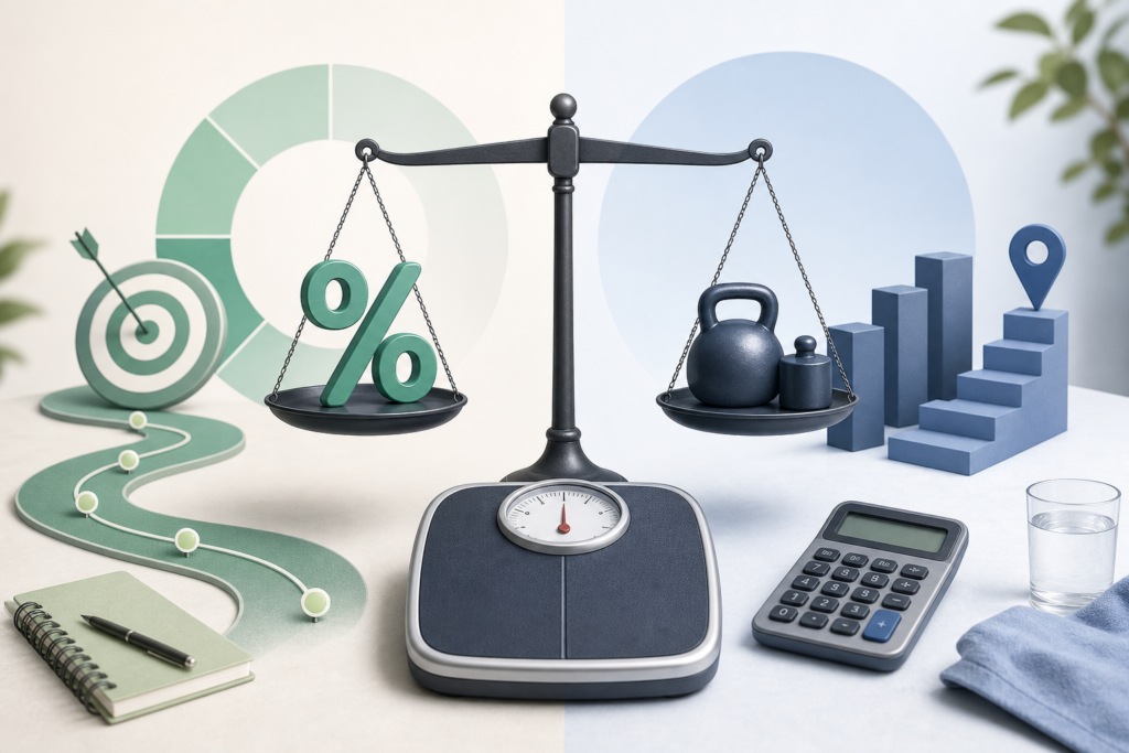 Weight Change Percentage Vs Pounds Or Kilograms Changed guide - Weight Change Percentage Calculator